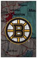 Boston Bruins 11" x 19" City Map Sign