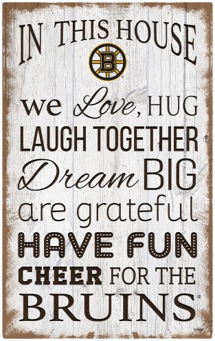 Boston Bruins 11&quot; x 19&quot; In This House Sign