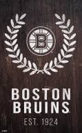 Boston Bruins 11" x 19" Laurel Wreath Sign