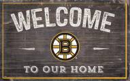 Boston Bruins 11" x 19" Welcome to Our Home Sign