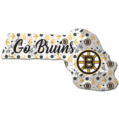 Boston Bruins 12&quot; Floral State Sign