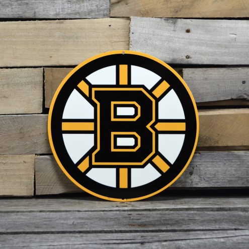Boston Bruins 12&quot; Steel Logo Sign