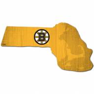 Boston Bruins 12" Team Color Logo State Sign