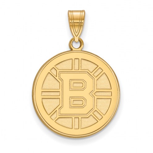 Boston Bruins 14k Yellow Gold Large Pendant