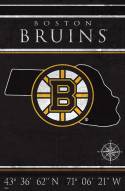 Boston Bruins 17" x 26" Coordinates Sign