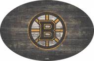 Boston Bruins 46" Distressed Wood Oval Sign