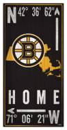 Boston Bruins  6" x 12" Coordinates Sign