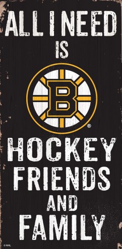 Boston Bruins 6&quot; x 12&quot; Friends & Family Sign