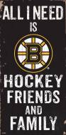 Boston Bruins 6" x 12" Friends & Family Sign