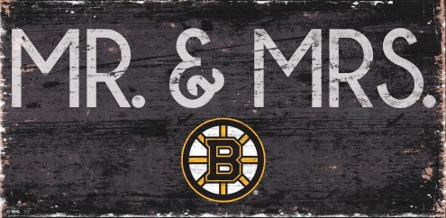 Boston Bruins 6&quot; x 12&quot; Mr. & Mrs. Sign