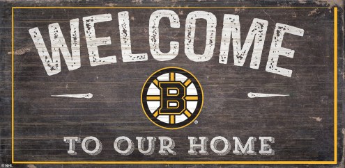 Boston Bruins 6&quot; x 12&quot; Welcome Sign