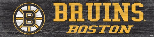 Boston Bruins 6&quot; x 24&quot; Team Name Sign