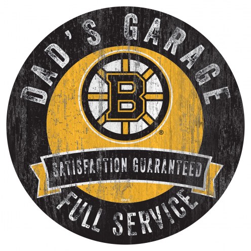 Boston Bruins Dad's Garage Sign