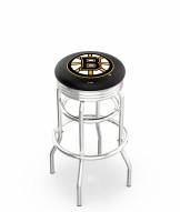 Boston Bruins Double Ring Swivel Barstool with Ribbed Accent Ring
