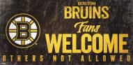 Boston Bruins Fans Welcome Sign