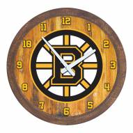 Boston Bruins "Faux" Barrel Top Wall Clock