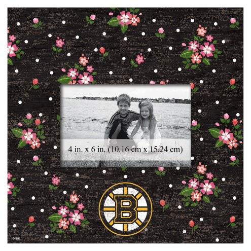 Boston Bruins Floral 10&quot; x 10&quot; Picture Frame