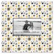 Boston Bruins  Floral Pattern 10" x 10" Picture Frame
