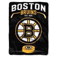 Boston Bruins Inspired Plush Raschel Blanket