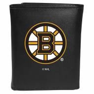 Boston Bruins Large Logo Leather Tri-fold Wallet