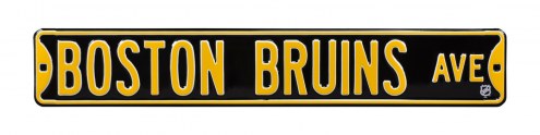 Boston Bruins NHL Authentic Street Sign