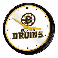 Boston Bruins Retro Lighted Wall Clock