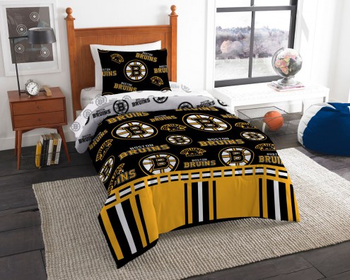 Boston Bruins Rotary Twin Bed in a Bag Set