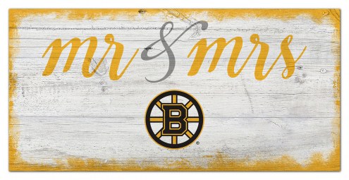 Boston Bruins Script Mr. & Mrs. Sign