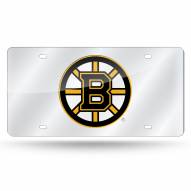 Boston Bruins Silver Laser Cut License Plate