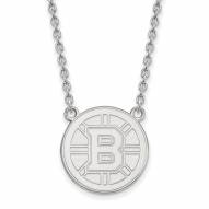 Boston Bruins Sterling Silver Large Pendant Necklace