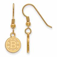 Boston Bruins Sterling Silver Gold Plated Extra Small Dangle Earrings