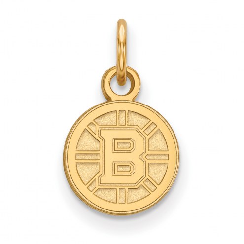 Boston Bruins Sterling Silver Gold Plated Extra Small Pendant