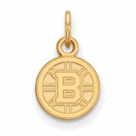 Boston Bruins Sterling Silver Gold Plated Extra Small Pendant