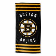 Boston Bruins Stripes Beach Towel