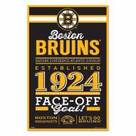Boston Bruins Established Wood Sign