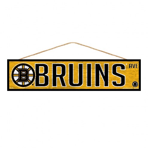 Boston Bruins Wood Avenue Sign