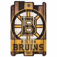 Boston Bruins Wood Fence Sign
