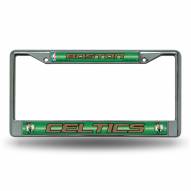 Boston Celtics Chrome Glitter License Plate Frame