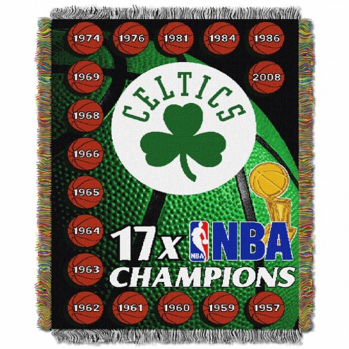 Boston Celtics Commemorative Champs Throw Blanket