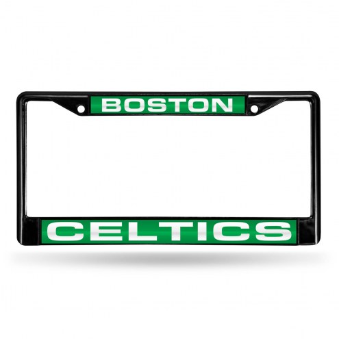 Boston Celtics Laser Black License Plate Frame