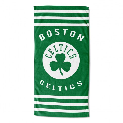 Boston Celtics Stripes Beach Towel