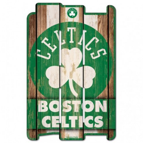 Boston Celtics Wood Fence Sign