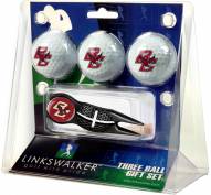 Boston College Eagles Black Crosshair Divot Tool & 3 Golf Ball Gift Pack