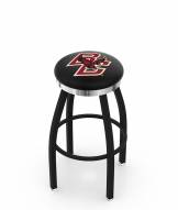 Boston College Eagles Black Swivel Barstool with Chrome Accent Ring
