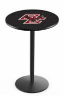 Boston College Eagles Black Wrinkle Bar Table with Round Base