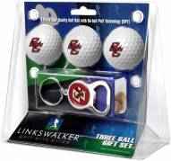 Boston College Eagles Golf Ball Gift Pack with Key Chain