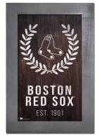 Boston Red Sox 11" x 19" Laurel Wreath Framed Sign