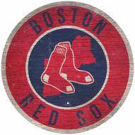 Boston Red Sox 12" Circle with State Sign