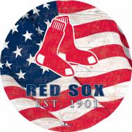 Boston Red Sox 12" Team Color Flag Circle Sign