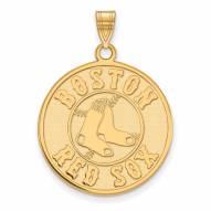 Boston Red Sox 14k Yellow Gold Extra Large Pendant